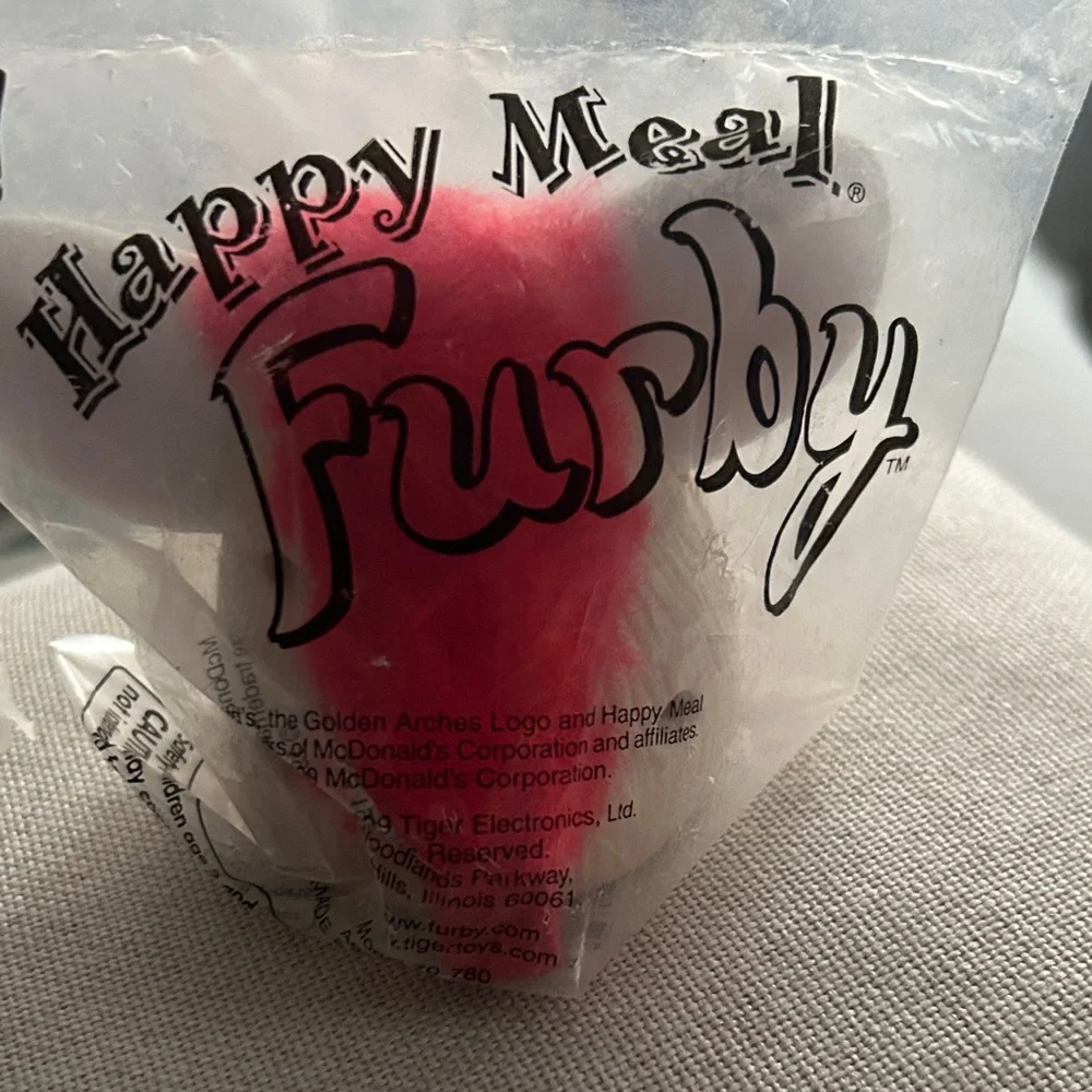 2 pcs Vintage McDonald's Happy Meal Furby Toy in original packaging.